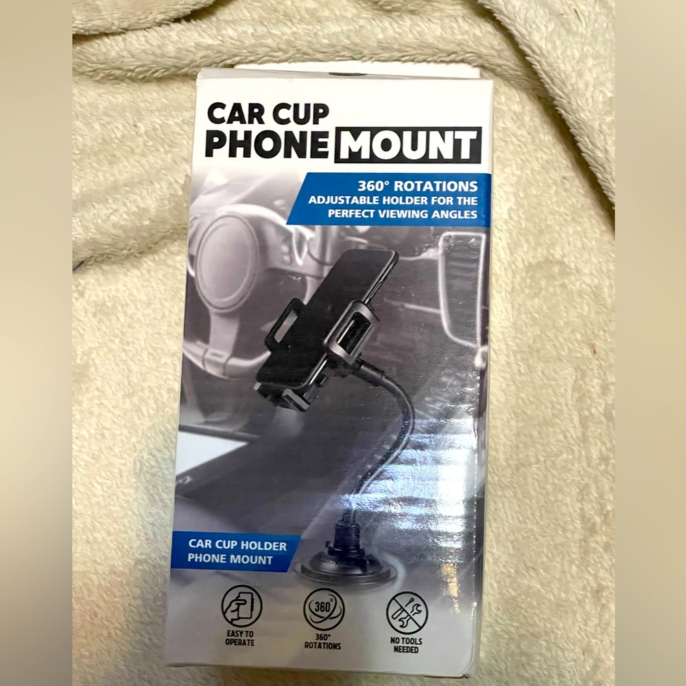 Car Cup Phone Mount 360 degree rotations
